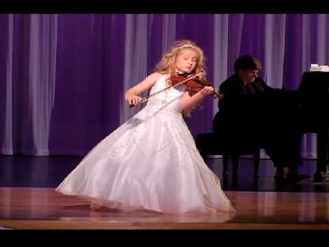 Remarkable 7-Year-Old Child Violinist Brianna Kahane Performs "The Prayer" on 1/4 Size Violin