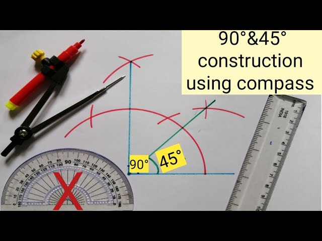 Construct an angle of 90 degree at the initial point of a given ray and  justify the construction