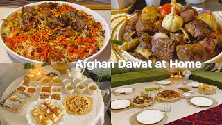 Afghan Dawat Vlog | Qabili Pulao & Dum Pukht (Rosh) | Cozy Hosting at Home screenshot 3