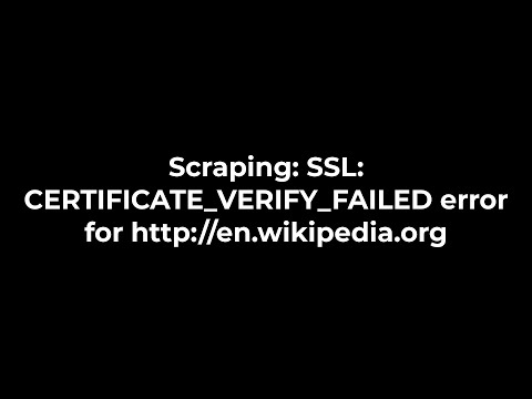 Python :Scraping: SSL: