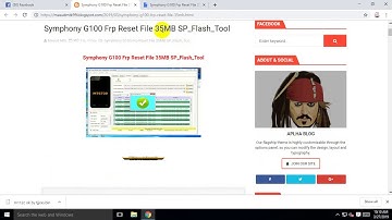 Symphony G100 Frp Reset File 35MB SP Flash Tool