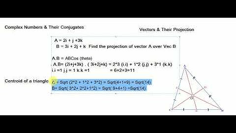Video Lecture on Complex Numbers, Projection of Vectors and Centroid of aTriangle PPSC & FPSC