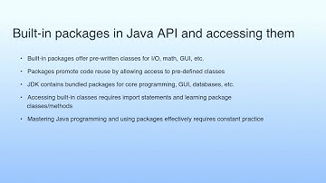 Short Summary | Lecture 17: Packages-I