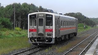 【快速はなさき】 根室本線 茶内駅から列車交換・発車【花咲線】