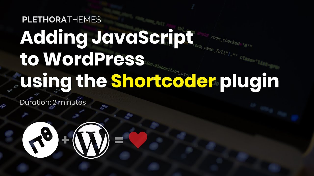 Add JavaScript to WordPress using the Shortcoder Plugin - YouTube