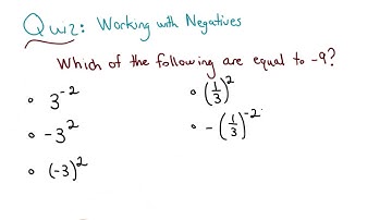 Working with Negatives - Visualizing Algebra