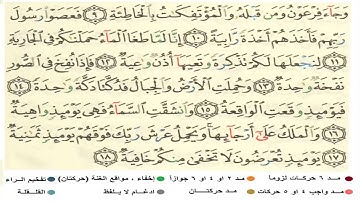تعلم التجويد تلقينا سورة الحاقة تحقيق الشيخ الحصري