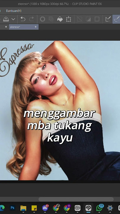 mba tukang kayu #digitalart #drawing #art  #sabrina #espresso #pop  #music #fanart #shorts