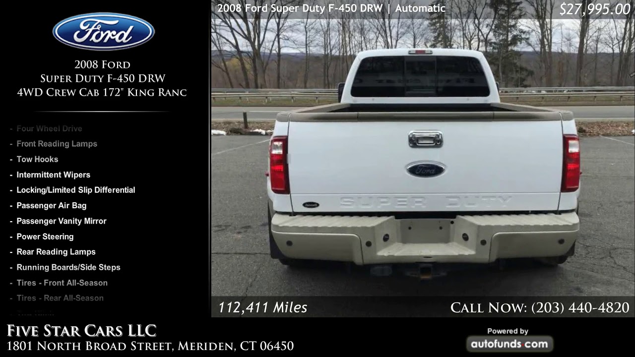 Used 2008 Ford Super Duty F450 DRW Five Star Cars LLC, Meriden, CT