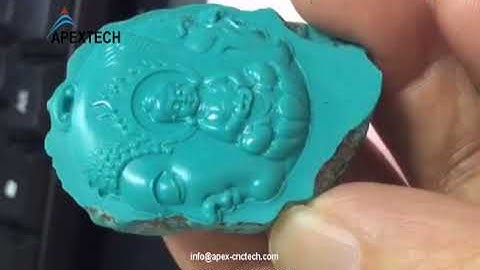 Carving Solid Stone Sculpture Center on a Homemade CNC Machine