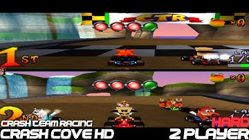 Crash Team Racing Crash Cove 2 Player Hard full episode in HD 1080p Ps1 gameplay