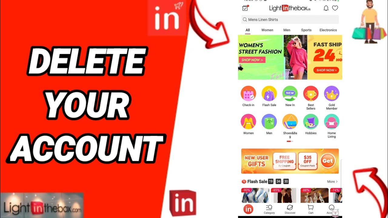 How To Delete Your Account On LightInTheBox Online Shopping App YouTube