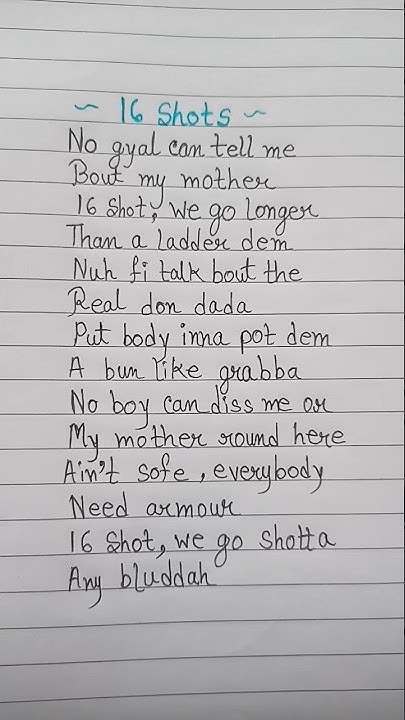 16 shots lyrics ~|| #lyrics #viral #trending #youtubeshorts #song # - Why You Babysitting 2 Or 3 Shots Lyrics
