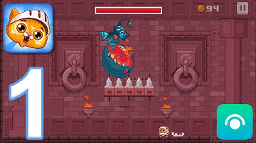 Cat Knight Story - Gameplay Walkthrough Part 1 - World 1 (iOS, Android)