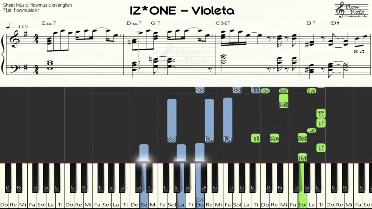 IZ*ONE - 비올레타(Violeta) 피아노악보(Piano Sheet Music) / Piano Cover 피아노커버/ Chord(코드)