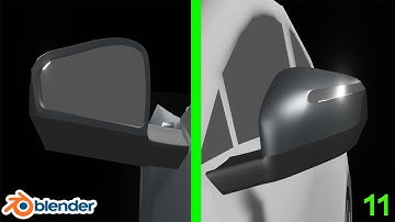 Car Modeling in Blender 2.90 - The Side Mirrors - Pt.11