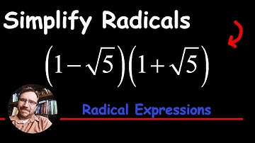 Multiply Conjugates with Radicals - Difference of Squares with a Square Root