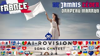 Drapeau Marron - Ne Jamais Céder | France 🇫🇷 | #AIrovision