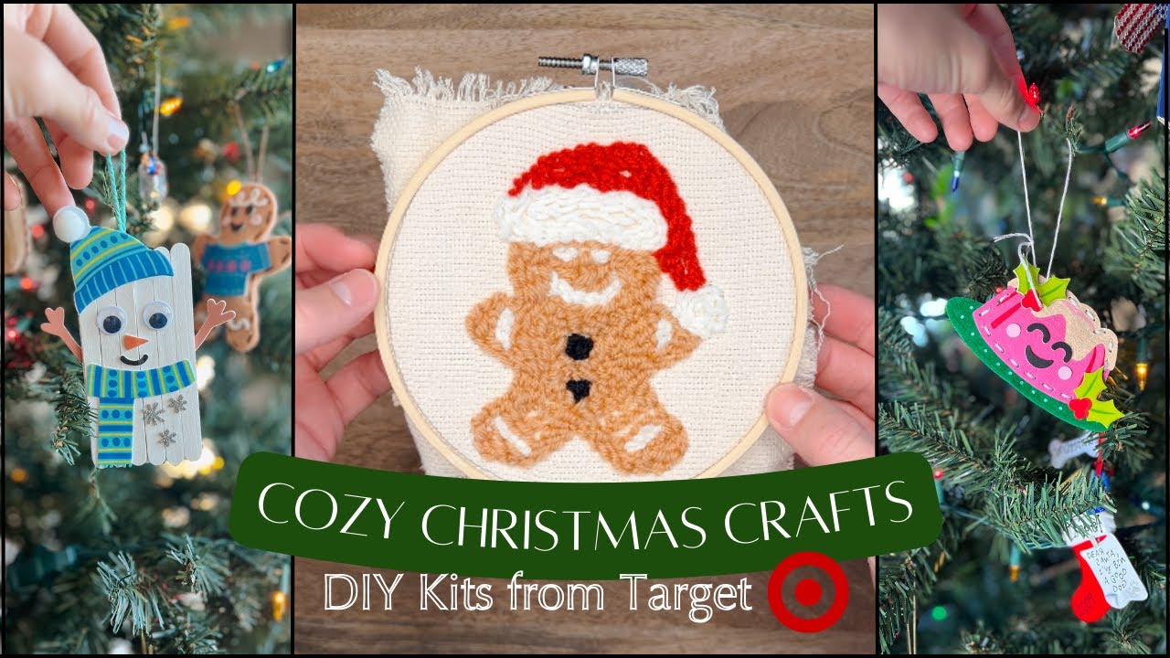 Cozy Christmas Crafting Vlog  Trying DIY Ornament Kits