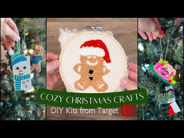 Cozy Christmas Crafting Vlog  Trying DIY Ornament Kits