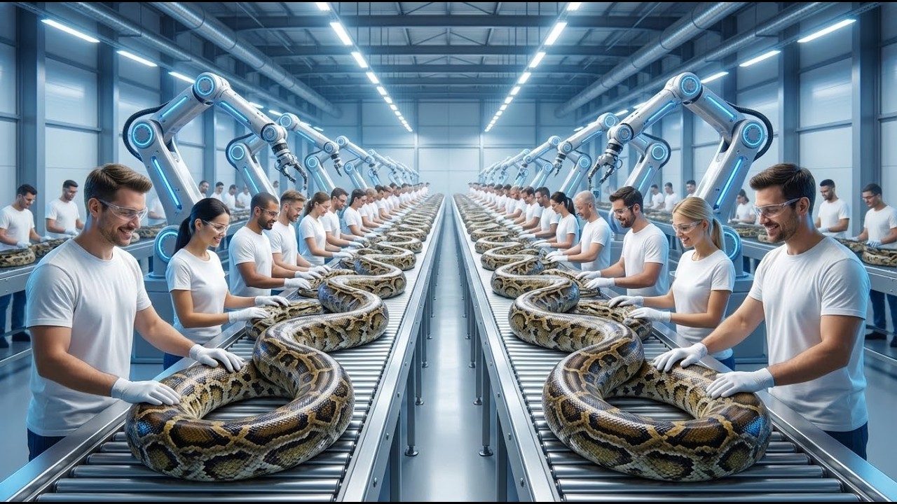 Snake Animation Factory Inside The Snake Leather Factory From Giant Python Skin to Luxury ...