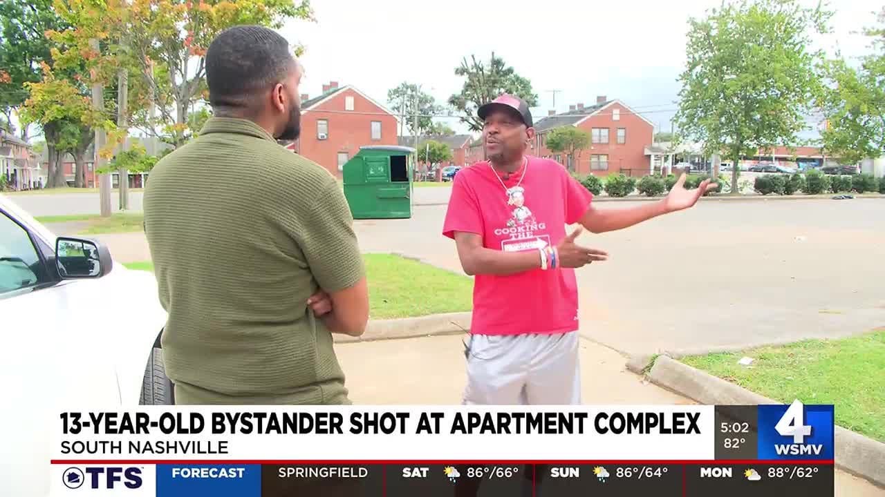 Teen bystander shot at South Nashville apartment complex - YouTube