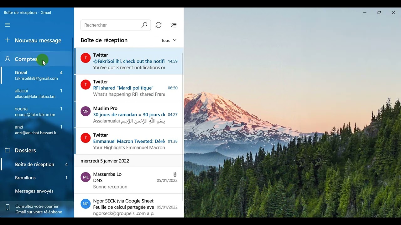 Test des messageries