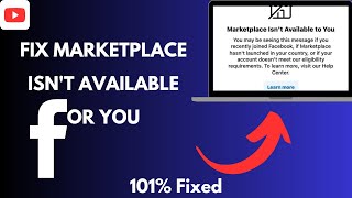 How to fix Facebook marketplace isn't available to you 2024 | marketplace isn't available