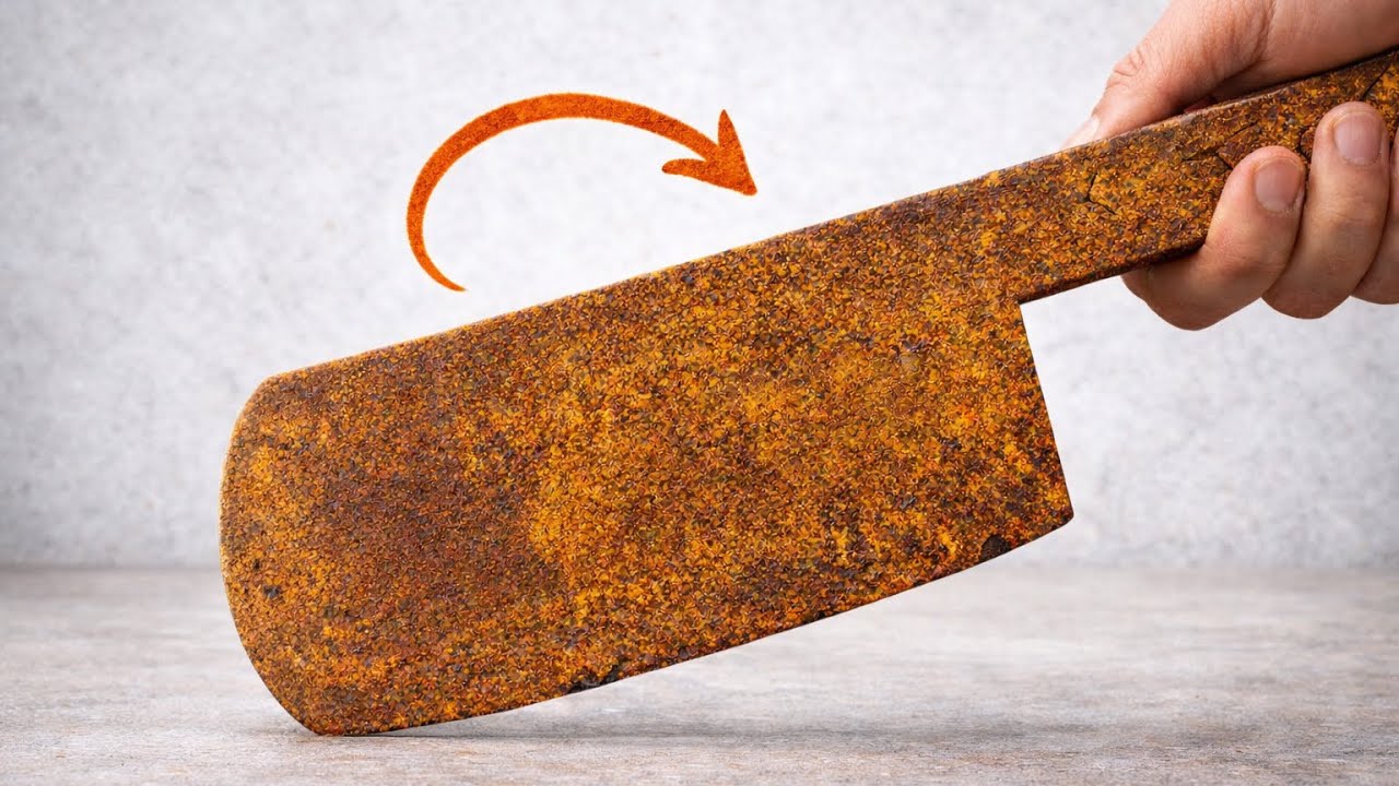 Vintage Rusty Cleaver Restoration | Rust to shine - YouTube