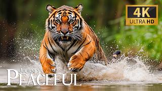 🌿 Peaceful Journey Into the Wild 4K 🐾 Beautiful Animals & Scenic Nature with Relaxing Piano Music