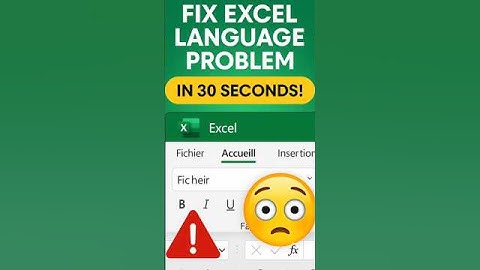 Change Excel Language in Under 30 Seconds!