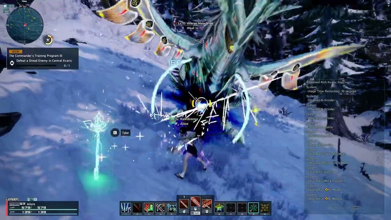 PSO2 NGS : Veteran Malachride Boss Fight (Solo) Dread Enemy br/fo