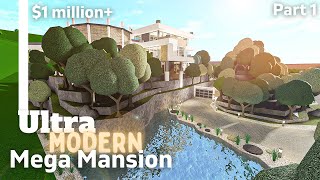 Ultra Modern Mega Mansion 💰 Roblox Bloxburg Build (Part 1/4)