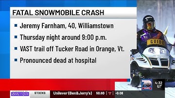 Williamstown man dies in snowmobile crash