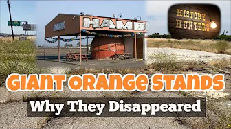 Abandoned Site of freeway Mammoth Orange stands at Chowchilla