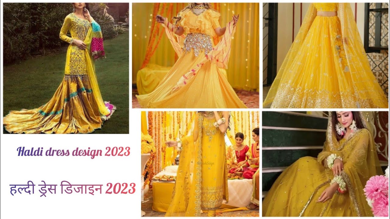 Haldi ceremony yellow outfit ideas | Dress design for haldi | Yellow dress  designs 2021 #haldidress | Yellow dress, Yellow outfit, Designer dresses