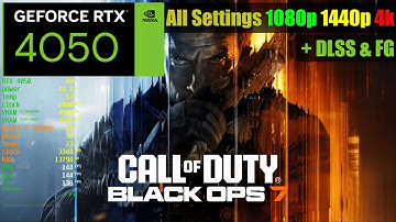 Black ops 7 Test on RTX 4050 Laptop (All Settings 1080p 1440p 4k)