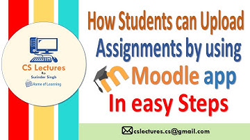 How to Upload/ Submit Assignment in Moodle app. Explained in Punjabi
