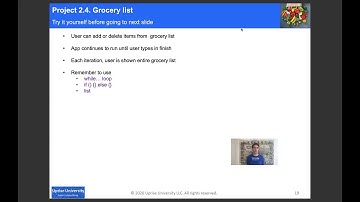 13. Grocery List Project Prompt - Programming Overview with JavaScript - (Coding 101 - Lesson 2)