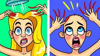 FUNNY PRANKS WITH LONG NAILS VS SHORT NAILS || Beauty Problems & Extreme Makeover for Vegetables