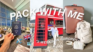 pack with me for 3 weeks in europe: travel essentials, neutral outfits, tips to prep!