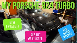 My Porsche 924 Turbo: Fixing the #exhaust, rebuilding the #wastegate and new #motormounts!