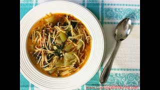 Pasta with Tenerumi and Cucuzza - Rossella's Cooking with Nonna