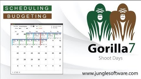 Creating Shoot Days in Gorilla Scheduling
