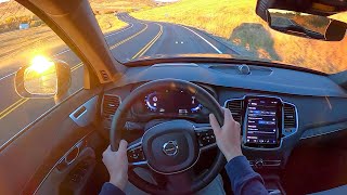 2023 Volvo XC90 T8 Recharge Ultimate Bright - POV Sunrise Drive (Binaural Audio)