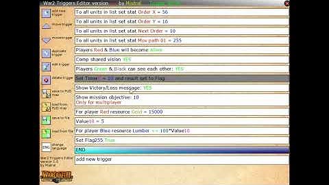 How to make some triggers from Starcraft1 in War2 Trigger Editor !