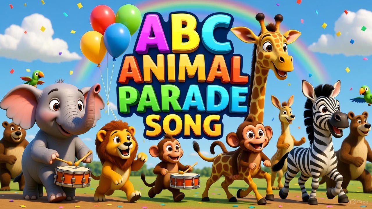 🦁 ABC Animal Parade Song | Learn Alphabets with Animals | CocoChubby TV