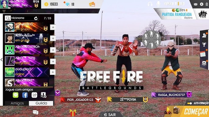 Free Fire: Battlegrounds - Primeira Partida
