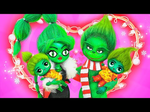 Funny Grinch Family / 30 Christmas and LOL OMG DIYs