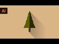 Flat Design Vector Tree | Illustrator Tutorial